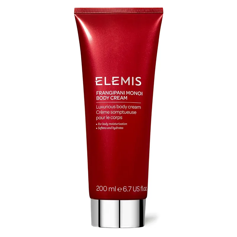 Elemis Body Care - Creme corporal Frangipani Monoi, creme de duche refrescante e gel de banho, cuidados da pele com um aroma exótico para uso diário