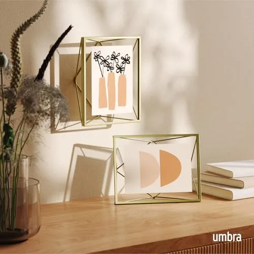 Umbra ▫️ Prisma Moldura Flutuante, 20x25 cm, Dourada 2