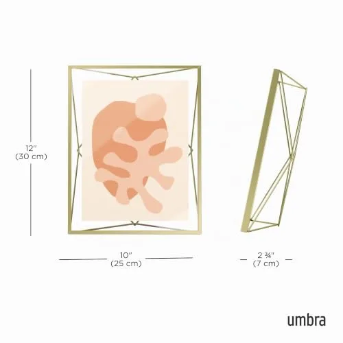Umbra ▫️ Prisma Moldura Flutuante, 20x25 cm, Dourada 3