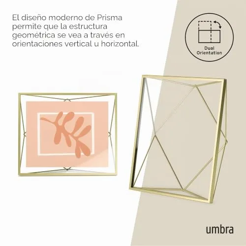 Umbra ▫️ Prisma Moldura Flutuante, 20x25 cm, Dourada 5