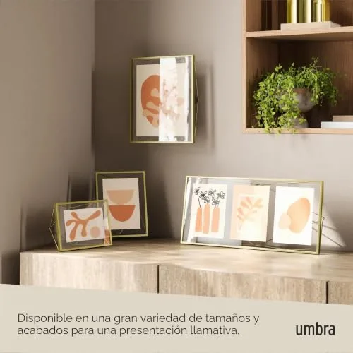 Umbra ▫️ Prisma Moldura Flutuante, 20x25 cm, Dourada 6