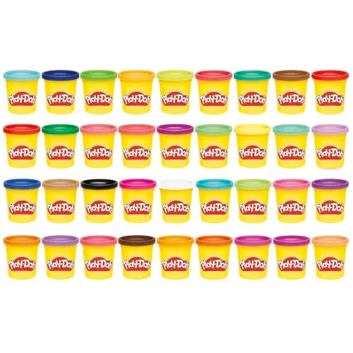 Play-Doh ▫️ Megapack com 36 frascos de plasticina não tóxica de 84 gramas em cores variadas, brinquedos infantis, trabalhos manuais, para meninas e meninos a partir dos 2 anos 2