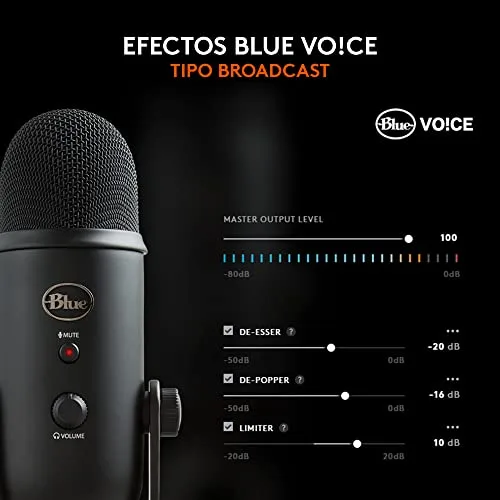 Logitech G ▫️ Microfone USB Blue Yeti para gravação, streaming e jogos 3