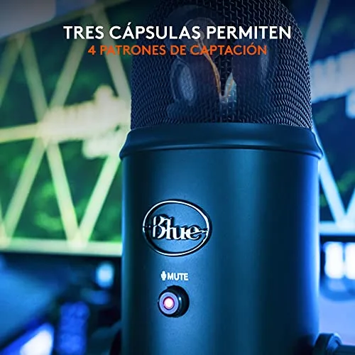 Logitech G ▫️ Microfone USB Blue Yeti para gravação, streaming e jogos 5