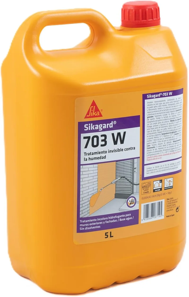 SIKA ▫️ Impregnação hidrofuga para fachadas - Sikagard 703W - Transparente - 5 L
