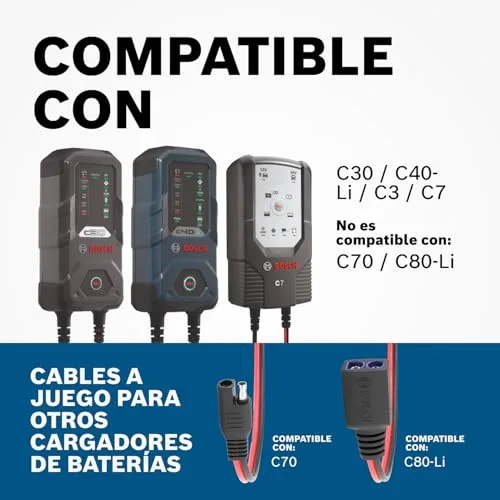 Bosch Automotive ▫️ Cabo de ligação Bosch para carregadores de bateria - Olhais M6-0189999270 5