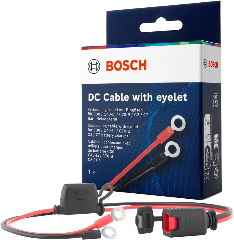 Bosch Automotive ▫️ Cabo de ligação Bosch para carregadores de bateria - Olhais M6-0189999270