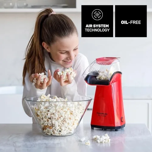 Taurus ▫️ Máquina de pipocas PopCorn, 1100 W, sem óleo, ar quente, 3 min 3