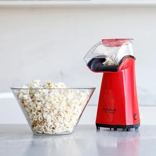 Taurus ▫️ Máquina de pipocas PopCorn, 1100 W, sem óleo, ar quente, 3 min 6