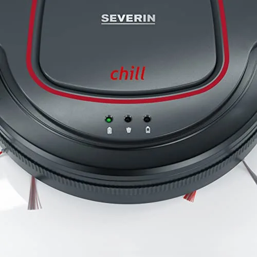 Severin ▫️ Robô aspirador Chill®, aspirador potente para pisos duros e tapetes de pêlo curto, robô de limpeza extraplano com deteção de escadas, cinzento platina, RB 7025 2