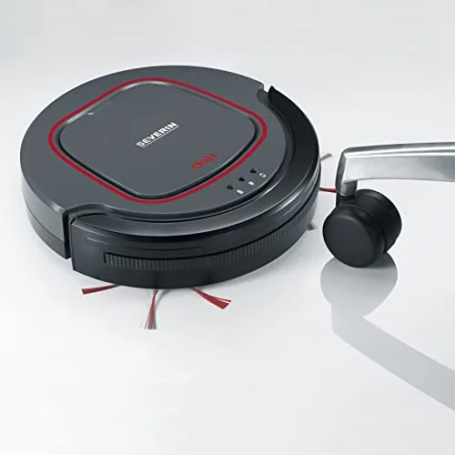 Severin ▫️ Robô aspirador Chill®, aspirador potente para pisos duros e tapetes de pêlo curto, robô de limpeza extraplano com deteção de escadas, cinzento platina, RB 7025 5