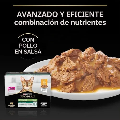 Pro Plan ▫️ Ração húmida para gatos Cat Wet NutriSavour Delicado 850 g (Embalagem de 4, total de 40 saquetas) 6