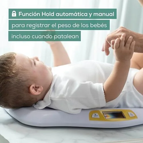 Beurer ▫️ Balança para bebés BY 80, com superfície curva e segura, capacidade de 20 kg, função de tara e retenção para bebés que dão pontapés, medição e visualização em incrementos de 5 g 2