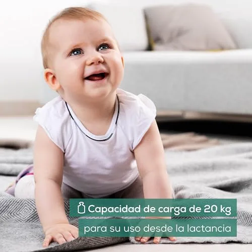 Beurer ▫️ Balança para bebés BY 80, com superfície curva e segura, capacidade de 20 kg, função de tara e retenção para bebés que dão pontapés, medição e visualização em incrementos de 5 g 6