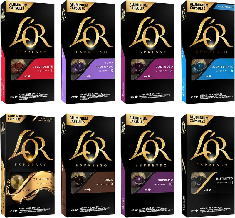 L'OR ▫️ Espresso Café Sortido | 8 Sabores | 80 Cápsulas