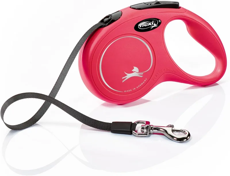 FLEXI ▫️ ® Classic S Tape 5 m vermelho, trela extensível para cães até um máximo de 15 kg