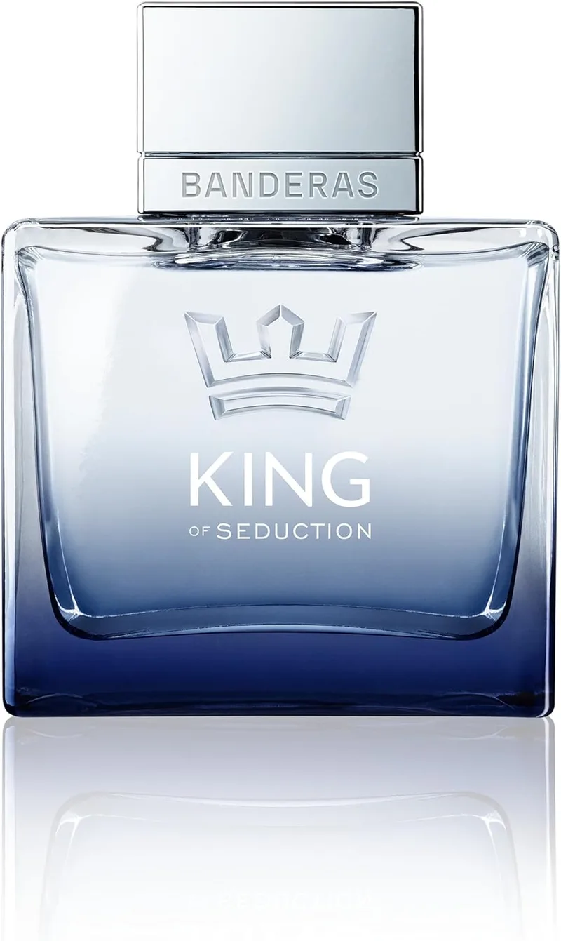 Banderas ▫️ Perfumes King of Seduction, Eau de Toilette para homem, Longa duração, Fragrância masculina, intensa e energética, Notas de bergamota e maçã, Ideal para uso diário, 100 ml