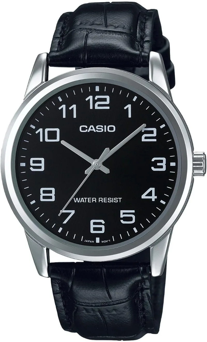 Casio ▫️ MTPV001L-1B - Relógio analógico de quartzo para homem, branco, mecanismo de quartzo