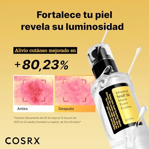 Cosrx ▫️ Snail Mucin 96% Power Face Serum 3,38 fl oz 100 ml, Soro Hidratante para o Rosto, Cuidados Pessoais, Pele Brilhante sob a Maquilhagem, Cuidados da Pele Coreanos, Beleza Coreana 2