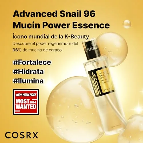 Cosrx ▫️ Snail Mucin 96% Power Face Serum 3,38 fl oz 100 ml, Soro Hidratante para o Rosto, Cuidados Pessoais, Pele Brilhante sob a Maquilhagem, Cuidados da Pele Coreanos, Beleza Coreana 3