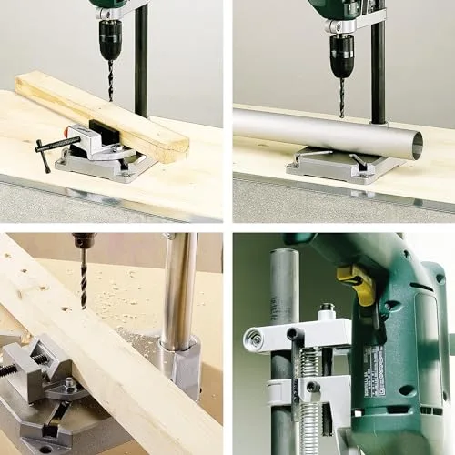 wolfcraft ▫️ Suporte para furadeira de coluna com mordente - Furadeira de coluna 3