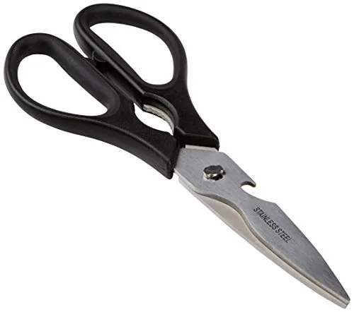 Amazon Basics ▫️ Tesoura de cozinha multifunções Premium, 20,32 cm, preta 5