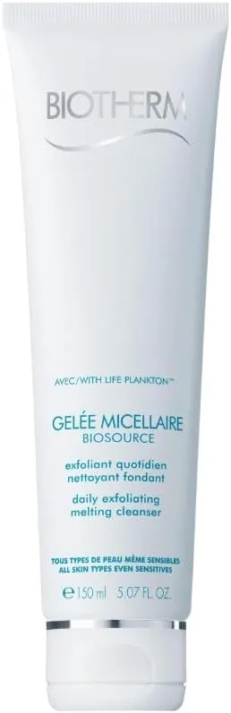 Biotherm ▫️ Gel de Limpeza Micelar Biosource, Esfolia, Remove as Impurezas, Enriquecido com Plâncton Vital e Algas Douradas L. Saccharin, Para Todos os Tipos de Pele, 150 ml