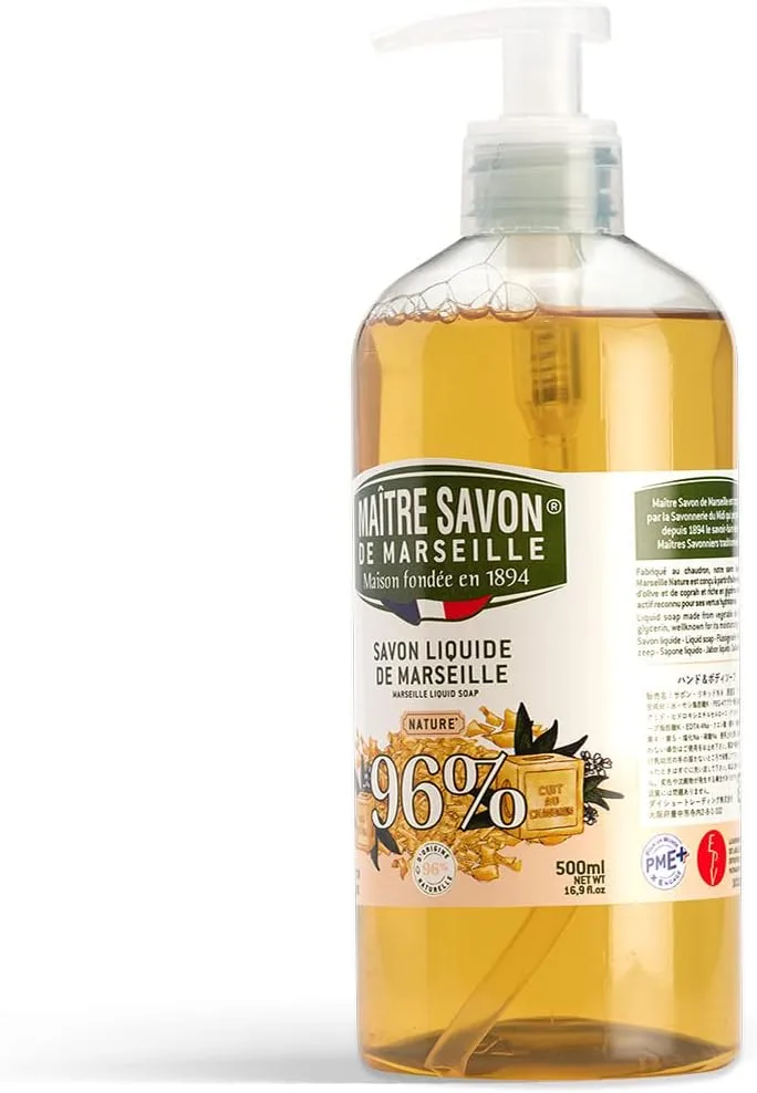 MAITRE SAVON DE MARSEILLE ▫️ Maître Savon de Marseille Sabonete Líquido Natural de Marselha 500 ml