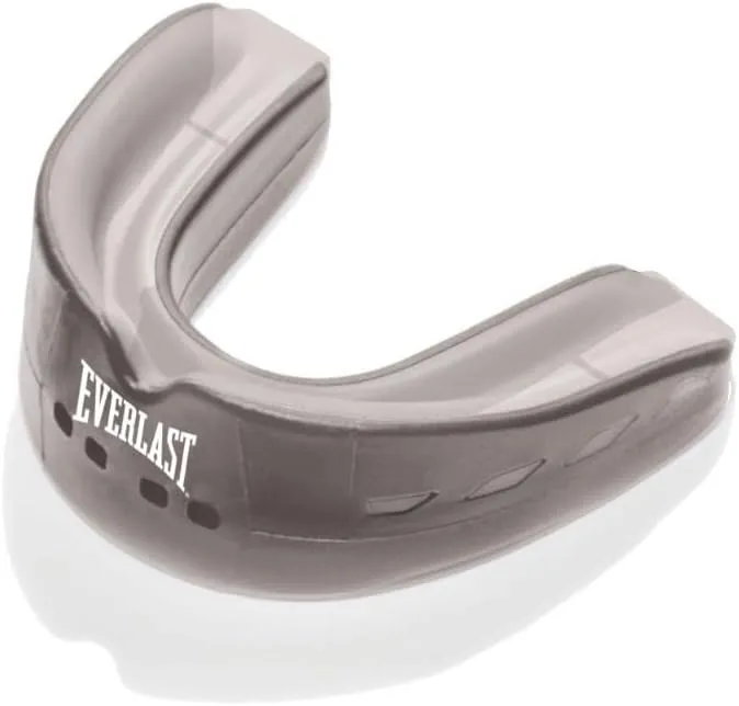 Everlast ▫️ Evershield - Protetor bucal duplo, protetor de gengivas com absorção de impactos e estrutura de duas camadas, design para ferver e morder, canal de respiração central e estojo de armazenamento, conjunto