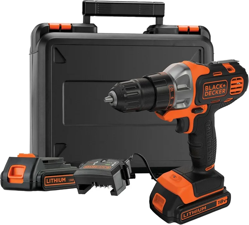Black+Decker ▫️ MT218KB Berbequim-aparafusadora multifunções de 18 V com cabeça adaptada para ferramentas multifunções