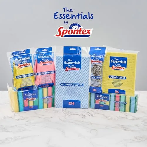 Spontex ▫️ Toalhas absorventes The Essentials | Toalhas superabsorventes para esfregar e secar | 100% polpa de madeira com certificação PEFC | Embalagem de 12 x 4 (48 no total) 7