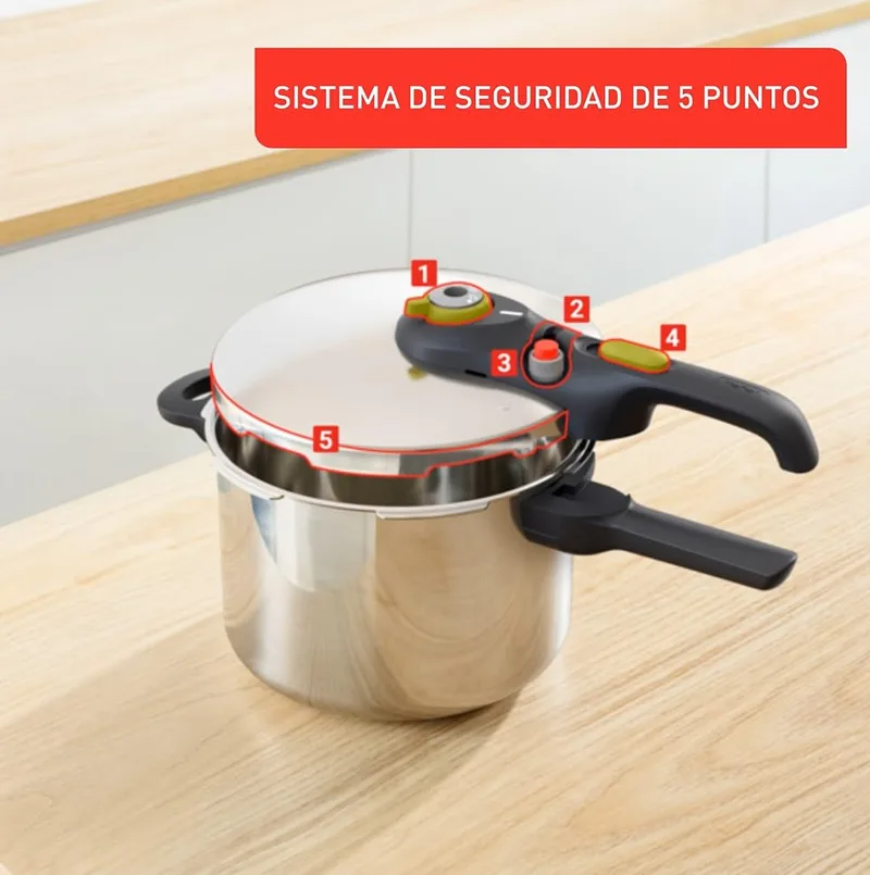 Tefal ▫️ Secure 5 Neo - Panela de pressão de 6 L + Cesto 4