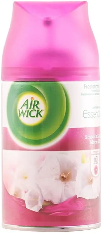 Air Wick ▫️ Freshmatic - Recarga para difusor automático em spray, essência para a casa com aroma A, Preto, Lírio da Lua e Seda Aterciçada