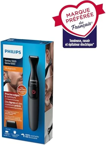PHILIPS ▫️ MG1100 / 16 Aparador de precisão com 3 pentes para barba e mini-barbeadora - a pilhas 5