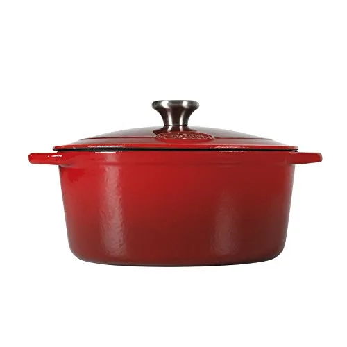 Sitram ▫️ 710839 - Panela (ferro, cor creme e vermelho), forjada, vermelho/bege, 33 x 25 x 13,5 cm 3