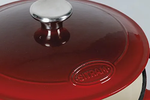 Sitram ▫️ 710839 - Panela (ferro, cor creme e vermelho), forjada, vermelho/bege, 33 x 25 x 13,5 cm 4