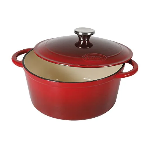 Sitram ▫️ 710839 - Panela (ferro, cor creme e vermelho), forjada, vermelho/bege, 33 x 25 x 13,5 cm 6