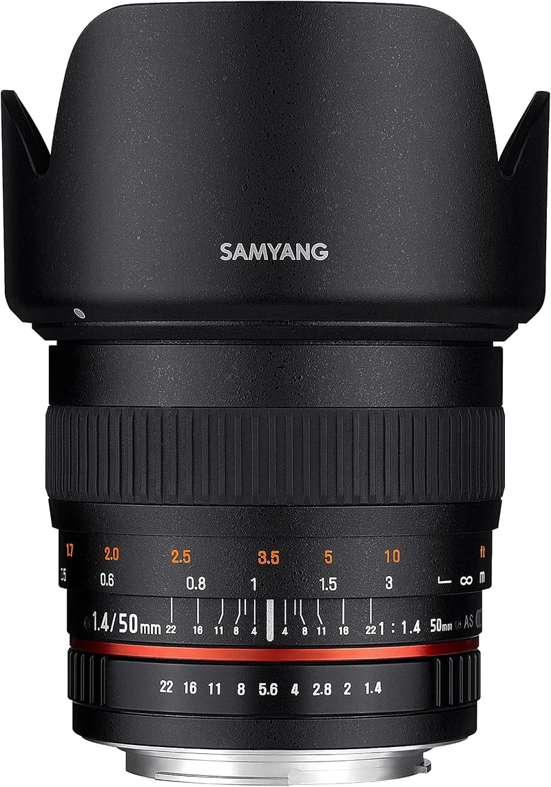 Samyang ▫️ SY50 M-N Teleobjetiva Fixa Prime 50 mm f/1,4 para câmaras SLR digitais Nikon