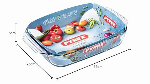 PYREX ▫️ ® Tabuleiro Retangular para Forno «Let's Share» em Boro, 35 x 23,1 x 6,5 cm 4