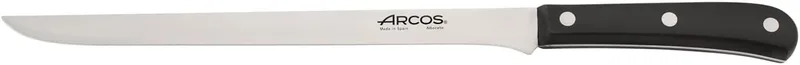 Arcos ▫️ Faca de Presunto Profissional - Aço Inoxidável Nitrum 250 mm - Cabo POM Preto Resistente - Corte Preciso e Duradouro - Ideal para Cozinha e Cozinheiro