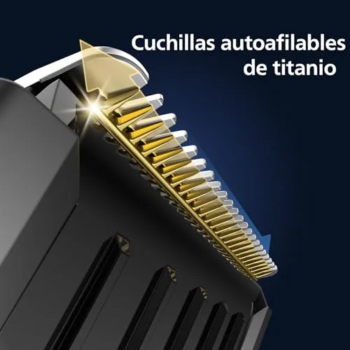 PHILIPS ▫️ Cortador de cabelo da série 9000 máquina de barbear elétrica e aparador para homem, controlo tátil digital, potência máxima, corte de cabelo perfeito, lâminas de titânio, 400 posições de comprimento, 120 min. de utilização sem fio, modelo HC9450/15 3
