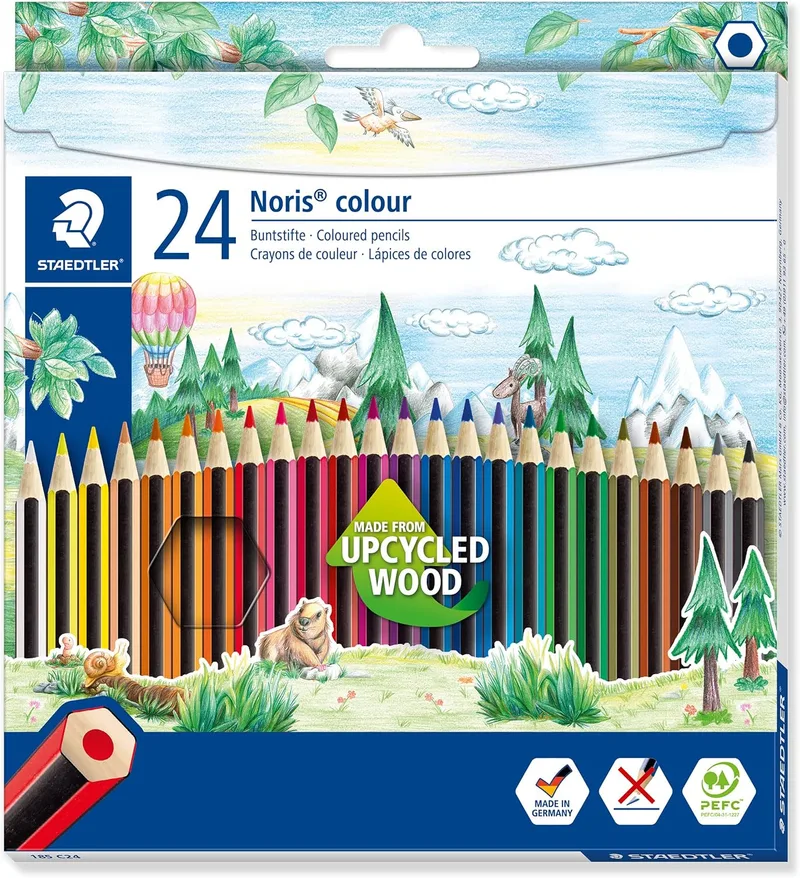 STAEDTLER ▫️ 185 C24 - Lápis de cor, 24 unidades (embalagem de 1), multicolorido