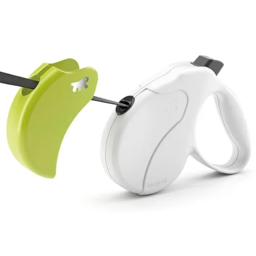 Ferplast ▫️ Trela Extensível para Cães Amigo Mini, Trela para cães de pequeno porte até 12 kg. Fita com comprimento máximo de 3 m. Botão único de bloqueio e libertação, bege, revestimento roxo 2