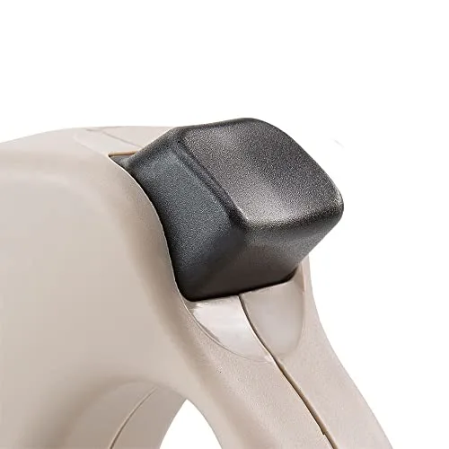 Ferplast ▫️ Trela Extensível para Cães Amigo Mini, Trela para cães de pequeno porte até 12 kg. Fita com comprimento máximo de 3 m. Botão único de bloqueio e libertação, bege, revestimento roxo 4
