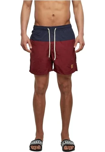 Urban Classics ▫️ Calções de Banho para Homem Block Swim Shorts, Calções de Banho para Homem, Secagem Rápida, Disponíveis em Várias Variantes de Cor, Tamanhos XS-5XL 2
