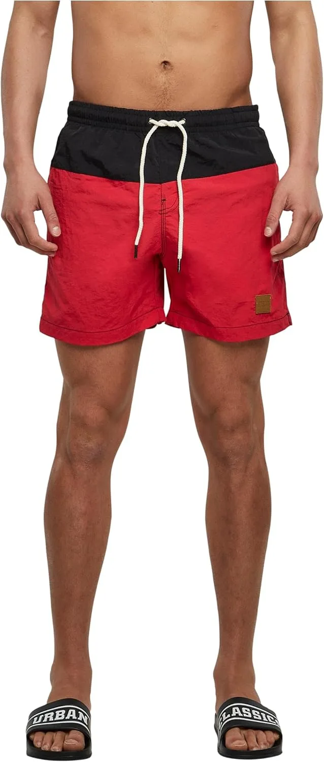 Urban Classics ▫️ Calções de Banho para Homem Block Swim Shorts, Calções de Banho para Homem, Secagem Rápida, Disponíveis em Várias Variantes de Cor, Tamanhos XS-5XL