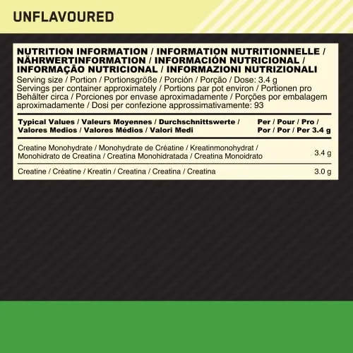 Optimum Nutrition ▫️ Creatina Monohidratada Micronizada em Pó, 317 g 2