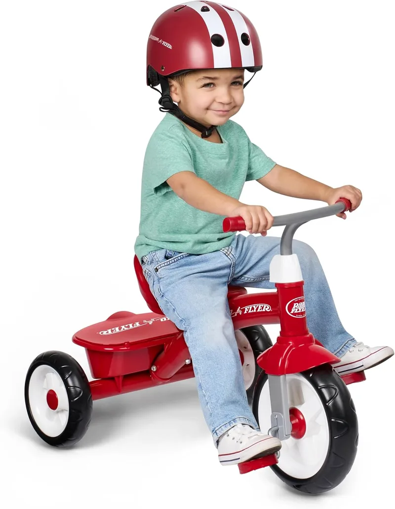 Radio Flyer ▫️ Triciclo Vermelho, triciclo para crianças pequenas ao ar livre, dos 2 ½ aos 5 anos (Exclusivo da Amazon)