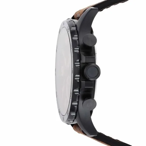Fossil ▫️ Cintos de pele com fivela castanha para homem 2