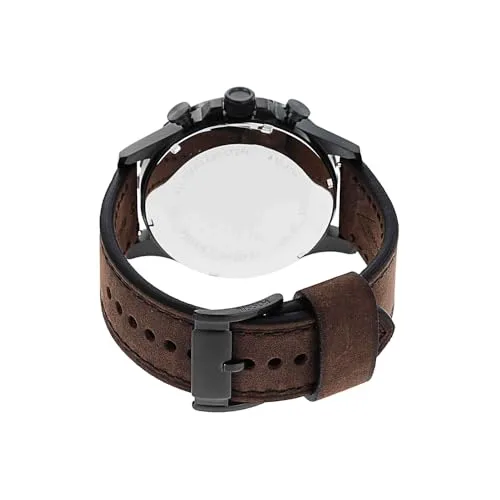 Fossil ▫️ Cintos de pele com fivela castanha para homem 3